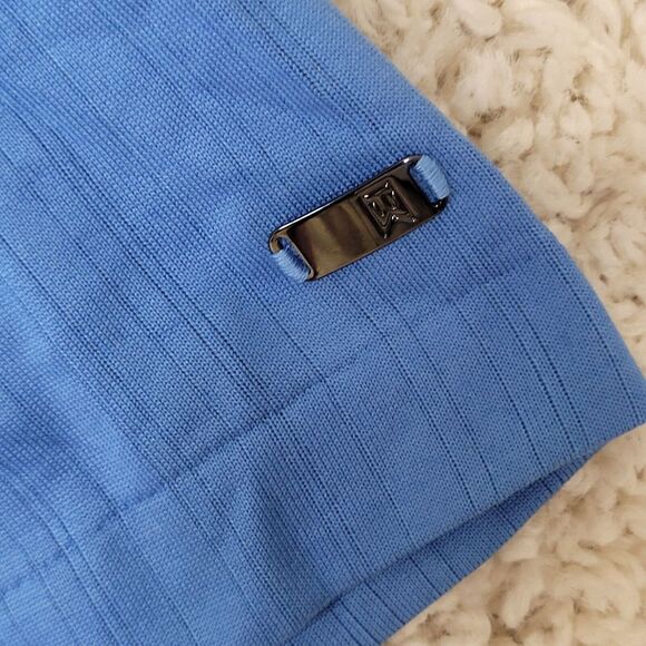 Tiger Woods Golf Polo Shirt Men's Size S Small Blue Short Sleeve Cotton Y2K VTG - Picture 2 of 8